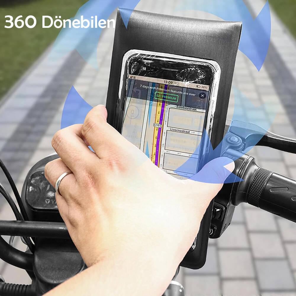 Go-Des GD-HD907 Su Geçirmez Tasarımlı Bisiklet ve Motosiklet Telefon Tutucu - 5 Go-Des GD-HD907 Su Geçirmez Tasarımlı Bisiklet ve Motosiklet Telefon Tutucu - 5